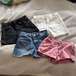 Kids Casual Shorts Set - Black, White, Blue, Pink